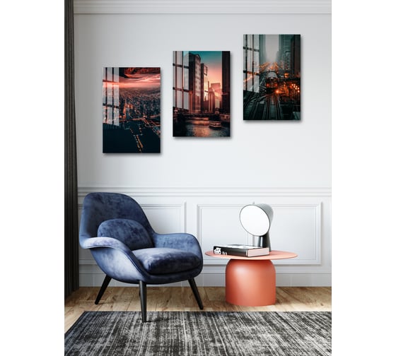 Картина на стекле ARTABOSKO мегаполис 3 40x60 WBR-04-1087-04