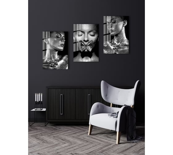 Картина на стекле ARTABOSKO сияющая девушка 3 40x60 WBR-01-1200-04