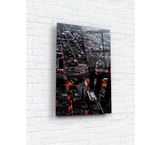 Картина на стекле ARTABOSKO ночной город 2 40x60 WBR-01-1123-04 1