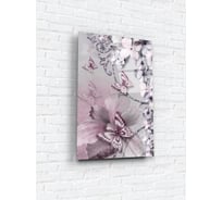 Картина на стекле ARTABOSKO серо-розовые бабочки 2 40x60 WBR-01-1115-04