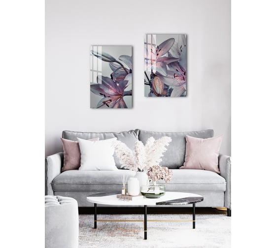 Картина на стекле ARTABOSKO нежная лилия 1 40x60 WBR-01-1092-04
