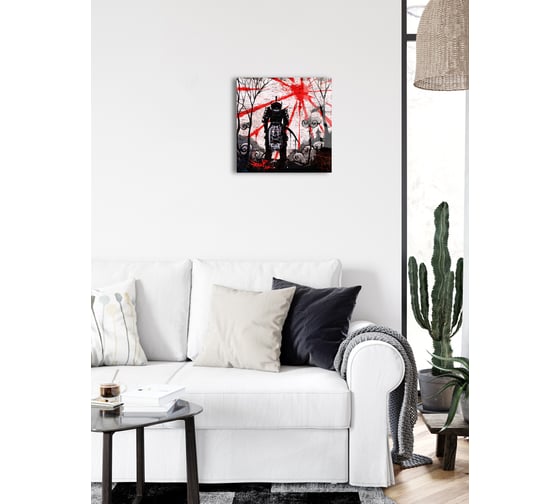 Картина на стекле ARTABOSKO самурай рэд 1 40x40 WBR-05-888-03