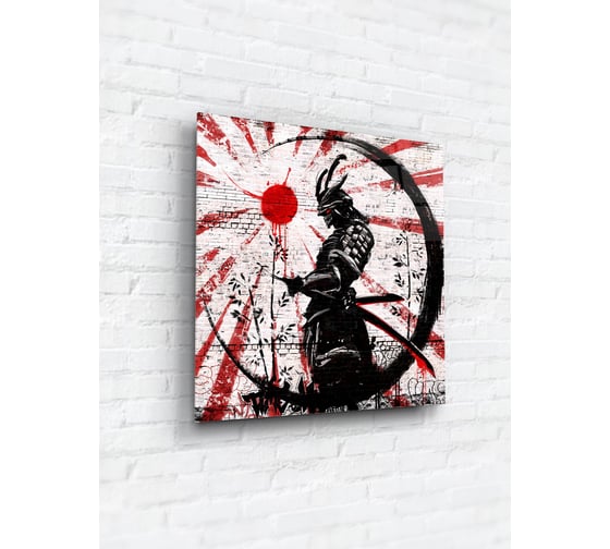 Картина на стекле ARTABOSKO самурай рэд 3 40x40 WBR-05-890-03