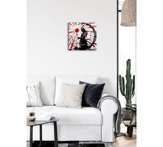 Картина на стекле ARTABOSKO самурай рэд 3 40x40 WBR-05-890-03