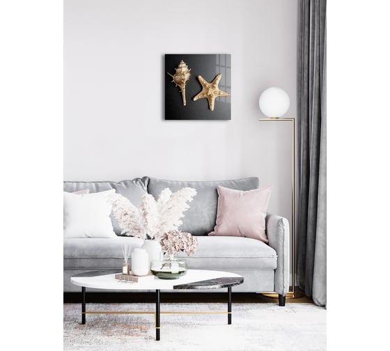 Картина на стекле ARTABOSKO ракушки 1 40x40 WBR-01-865-03