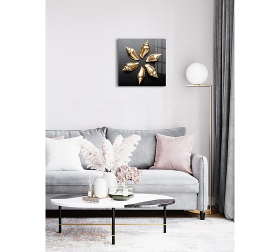 Картина на стекле ARTABOSKO ракушки 4 40x40 WBR-01-868-03