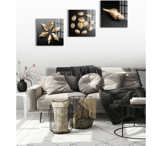 Картина на стекле ARTABOSKO ракушки 5 40x40 WBR-01-869-03