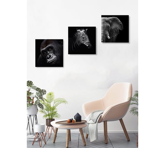 Картина на стекле ARTABOSKO обезьяна 40x40 WBR-02-60-03