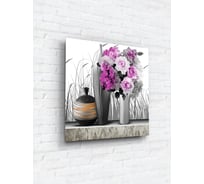 Картина на стекле ARTABOSKO сиреневый натюрморт 3 40x40 WBR-01-943-03