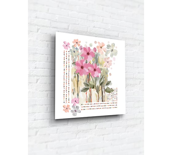 Картина на стекле ARTABOSKO нежный цветок 3 40x40 WBR-05-905-03 1