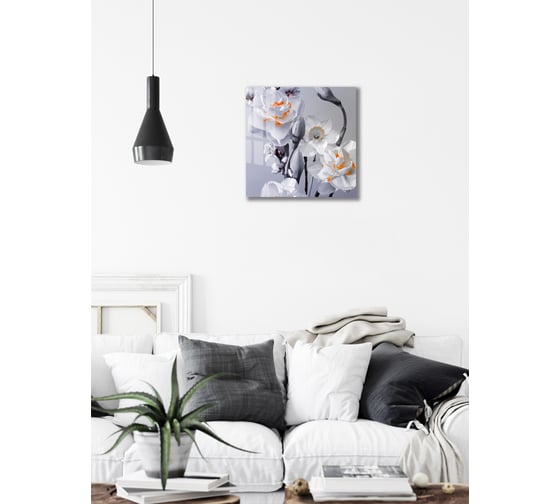 Картина на стекле ARTABOSKO нарцисс 4 40x40 WBR-01-1189-03