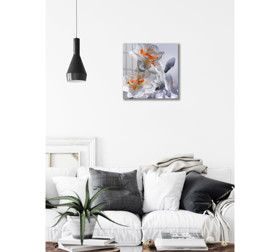 Картина на стекле ARTABOSKO нарцисс 6 40x40 WBR-01-1191-03