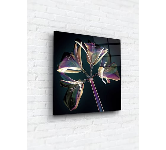 Картина на стекле ARTABOSKO стеклянный цветок 2 40x40 WBR-1243-12-03 1