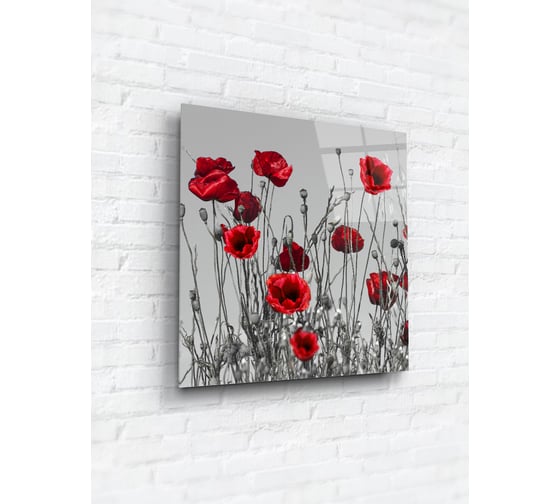 Картина на стекле ARTABOSKO маки 1 40x40 WBR-12-1006-03 1