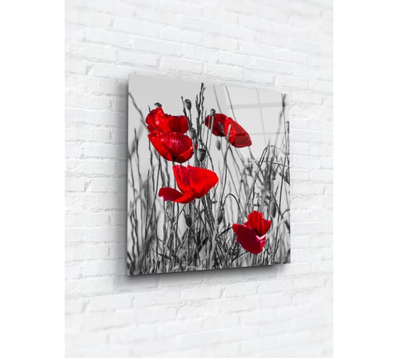 Картина на стекле ARTABOSKO маки 2 40x40 WBR-12-1007-03 1