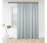 Портьерная штора witerra жаккард лен меланж серо-зеленый 190x275 см 1 шт 108455