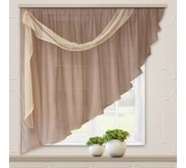 Комплект штор для кухни witerra весна, 280x160, какао, левый 46002