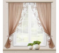 Комплект штор для кухни witerra арина, какао 70084
