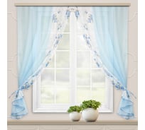 Комплект штор для кухни witerra арина, голубой 70081