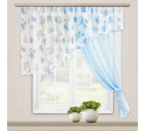 Комплект штор для кухни witerra византия, 280x160, голубой, правый 45918