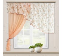 Комплект штор для кухни witerra византия, 280x160, персиковый, левый 45921