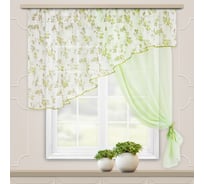 Комплект штор для кухни witerra византия, 280x160, светло-зеленый, правый 45924
