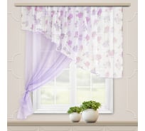 Комплект штор для кухни witerra византия, 280x160, сирень, левый 45927