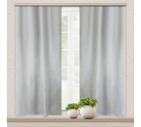 Комплект портьер для кухни witerra блэкаут, элегия, серебро, 135x180, 2 шт 45055