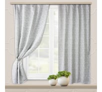 Комплект портьер для кухни witerra жаккард, ривьера, серый, 135x180, 2 шт 104034