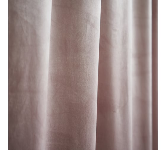 Комплект портьер witerra вельвет, однотонный, чайная роза, 135x260, 2 шт 106231