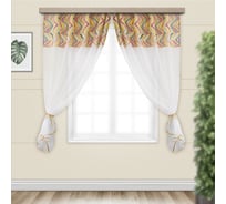 Комплект штор для кухни witerra абстракция бохо, мульти, 280x160 45898