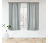 Комплект портьер для кухни witerra блэкаут, матовый, графит, 135x180, 2 шт 108368