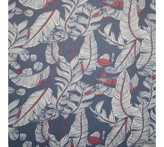 Комплект портьер witerra блэкаут, матовый, цветы, синий, 135x260, 2 шт 107157