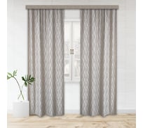 Комплект портьер witerra жаккард, листья, коричневый, 135x260, 2 шт 106562