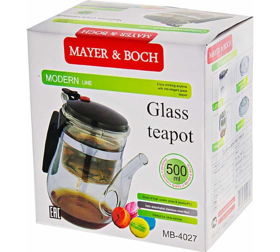 Заварочный чайник MAYER&BOCH 500 мл 4027 MB (х24)