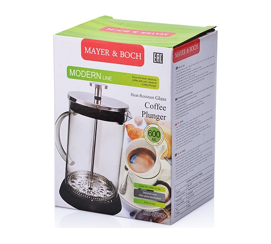 Заварочный чайник MAYER&BOCH 600 мл френч-пресс 27591 MB (х24)