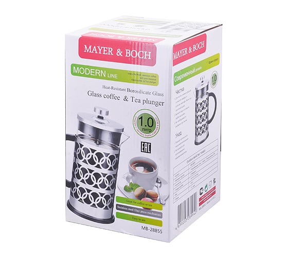 Заварочный чайник MAYER&BOCH 1 л френч-пресс 28855 MB (х24)