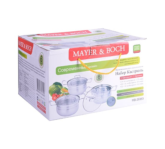 Набор кастрюль MAYER&BOCH 6 предметов 29353 MB (х4)
