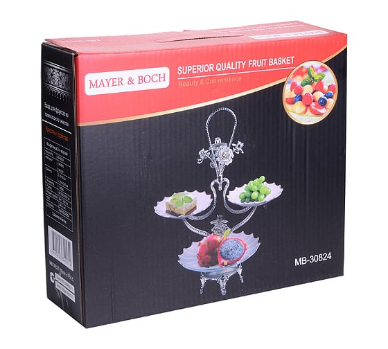 Двухъярусная конфетница MAYER&BOCH 44,5x30,5x57 см фарфор 30824 MB (х5)