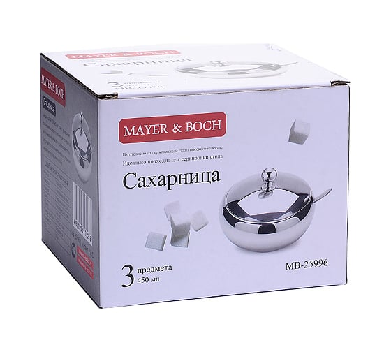 Сахарница MAYER&BOCH с ложкой 450 мл 25996 MB (х36)(х30)