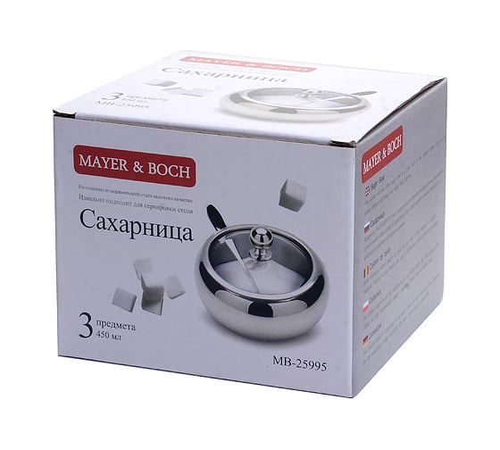 Сахарница MAYER&BOCH с ложкой 450 мл 25995 MB (х36) (х30)