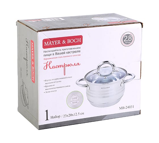 Кастрюля MAYER&BOCH 2,8 л 24031 МВ (х12)