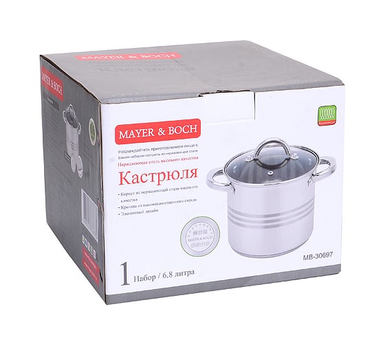 Кастрюля MAYER&BOCH 6,8 л 30697 MB (х4)