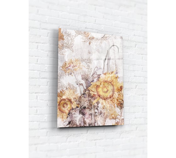 Картина на стекле ARTABOSKO подсолнух 1 60x80 WBR-01-769-06/1