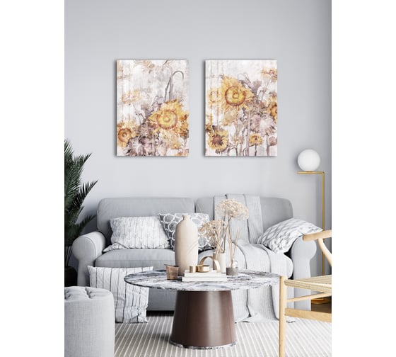 Картина на стекле ARTABOSKO подсолнух 1 60x80 WBR-01-769-06/1