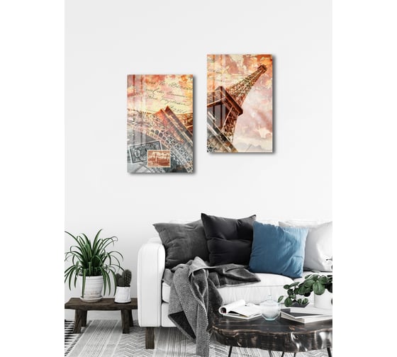 Картина на стекле ARTABOSKO эйфелева башня 1 40x60 WBR-11-660-04