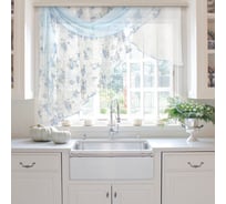 Комплект штор для кухни witerra иллюзия, 300x150, голубой, левый 45929