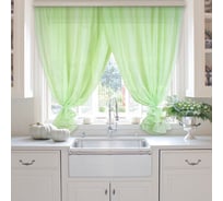 Комплект штор для кухни witerra дуэт, светло-зеленый, 500x180 70334