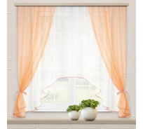 Комплект штор для кухни witerra шарм, 285x160, персик-молочный 46055