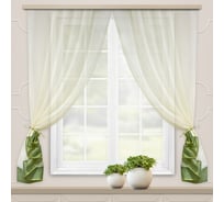 Комплект штор для кухни witerra софия, 270x160, зеленый 45751